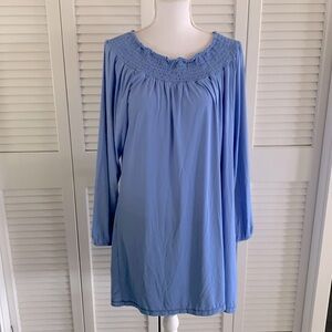 Solumbra Midi Dress Swim Cover Up Women’s Elastic Pleated Neckline Size Medium